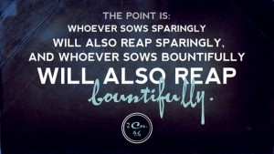 sow reap bountifully